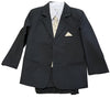 Load image into Gallery viewer, LA Merchandise LA8225 Handsome 5 piece Boys Suit Set with Tie &amp; Vest - Black Gold - Boys suits LA Merchandise