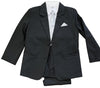 Load image into Gallery viewer, LA Merchandise LA8225 Handsome 5 piece Boys Suit Set with Tie &amp; Vest - Black Silver - Boys suits LA Merchandise