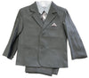 Load image into Gallery viewer, LA Merchandise LA8226 5 piece Classic Boys Solid Suit Set - Grey Silver - Boys suits LA Merchandise