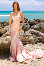 Load image into Gallery viewer, LA Merchandise LAA3012 Cowl Neck Stretchy Evening Gown - BLUSH - Dress LA Merchandise