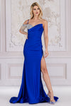 Load image into Gallery viewer, LA Merchandise LAA3017 Sweep Train Fringe Prom Formal Gown - ROYAL BLUE - Dresses LA Merchandise