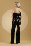 Load image into Gallery viewer, LA Merchandise LAA3019 Strapless Feather Sequin Embellished Jumpsuit - - Dress LAA