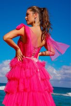 Load image into Gallery viewer, LA Merchandise LAA6125 Self-Tie Strap Tiered Ruffled A-line Prom Dress - - Dress LA Merchandise