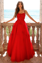 Load image into Gallery viewer, LA Merchandise LAA7035 Strappy Back A-line Pageant Gown - RED - Dress LA Merchandise