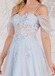 LA Merchandise LAA7044 A-line Multi Color Corset Pageant Formal Gown - - Dress LA Merchandise