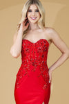 Load image into Gallery viewer, LA Merchandise LAA7052 Fitted Sweetheart Embroidered Corset Gown - - Dress LA Merchandise