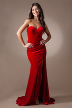 Load image into Gallery viewer, LA Merchandise LAABZ9029V Sexy Strapless Velvet Evening Prom Gown - - Dress LA Merchandise