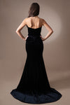 Load image into Gallery viewer, LA Merchandise LAABZ9029V Sexy Strapless Velvet Evening Prom Gown - - Dress LA Merchandise