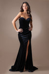 Load image into Gallery viewer, LA Merchandise LAABZ9029V Sexy Strapless Velvet Evening Prom Gown - - Dress LA Merchandise
