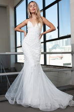 Load image into Gallery viewer, LA Merchandise LAASU066B Mermaid Embroidered Wedding Gown - WHITE - LA Merchandise