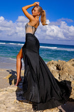 Load image into Gallery viewer, LA Merchandise LAASU069 Sheer Strapless Corset High Slit Prom Gown - - Dress LA Merchandise