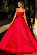 Load image into Gallery viewer, LA Merchandise LAASU074 A-line Embroidery Corset Pageant Formal Dress - RED - Dress LA Merchandise
