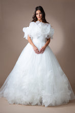 Load image into Gallery viewer, LA Merchandise LAASU079B 3D Floral Wedding White A-line Bridal Dress - - Dress LA Merchandise