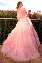 Load image into Gallery viewer, LA Merchandise LAASU079 A-line Mesh Pageant Formal Floral Prom Gown - - Dress LA Merchandise