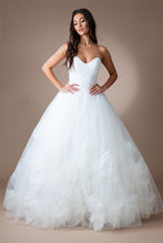 Load image into Gallery viewer, LA Merchandise LAASU079 A-line Mesh Pageant Formal Floral Prom Gown - WHITE - Dress LA Merchandise