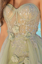 Load image into Gallery viewer, LA Merchandise LAATM1002 Strapless Wholesale Dress W/ Sheer Overskirt - - Dress LA Merchandise