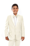 Load image into Gallery viewer, LA Merchandise LABT187SA 4 Piece Classy Boys Tuxedo Suit - IVORY - Boys suits LA Merchandise