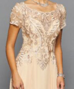 LA Merchandise LADK301 Embroidered Mother Of The Bride Gown - - LA Merchandise