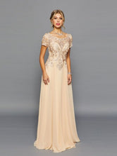 Load image into Gallery viewer, LA Merchandise LADK301 Embroidered Mother Of The Bride Gown - CHAMPAGNE - LA Merchandise