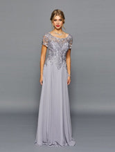 Load image into Gallery viewer, LA Merchandise LADK301 Embroidered Mother Of The Bride Gown - SILVER - LA Merchandise