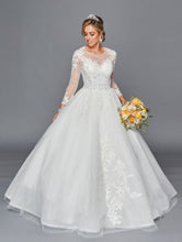 Load image into Gallery viewer, LA Merchandise LADK443 Cut Out Back Long Sleeve Bridal Gown - IVORY - Dresses LA Merchandise