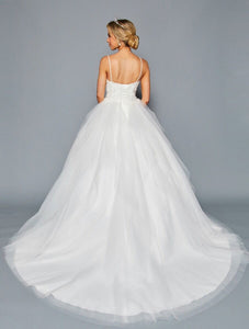LA Merchandise LADK446 Spaghetti Straps Corset Back A-line Bridal Gown - - Dresses LA Merchandise