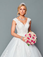 Load image into Gallery viewer, LA Merchandise LADK452 Cap Sleeves A-line Wedding Embroidered Dress - - Dresses LA Merchandise