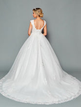 Load image into Gallery viewer, LA Merchandise LADK452 Cap Sleeves A-line Wedding Embroidered Dress - - Dresses LA Merchandise