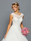 Load image into Gallery viewer, LA Merchandise LADK456 Lace Applique Boat Neck Bridal Dress - - Dresses LA Merchandise