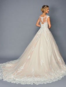 LA Merchandise LADK474 Embroidered Wedding Ball Gown - - Dresses LA Merchandise