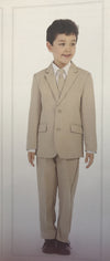 Load image into Gallery viewer, LA Merchandise LADTX318 5 pc Slim Fit Solid Boys Suit Set - KHAKI - Boys suits LA Merchandise