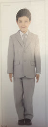 Load image into Gallery viewer, LA Merchandise LADTX318 5 pc Slim Fit Solid Boys Suit Set - SILVER - Boys suits LA Merchandise