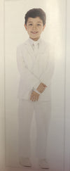 Load image into Gallery viewer, LA Merchandise LADTX318 5 pc Slim Fit Solid Boys Suit Set - WHITE - Boys suits LA Merchandise