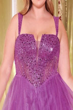 Load image into Gallery viewer, LA Merchandise LAR0217P Embellished Corset Tulle Glitter Gala Gown - - Dress LA Merchandise