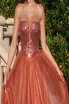 Load image into Gallery viewer, LA Merchandise LAR0217 Sequin Bodice Strapless Long Prom Dress - - Dress LA Merchandise