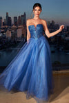 Load image into Gallery viewer, LA Merchandise LAR0217 Sequin Bodice Strapless Long Prom Dress - DEEP BLUE - Dress LA Merchandise