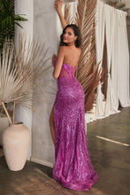 Load image into Gallery viewer, LA Merchandise LAR0227 Strapless Beaded Corset Side Slit Pageant Gown - - Dress LA Merchandise