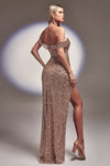 Load image into Gallery viewer, LA Merchandise LAR260 Long Off the Shoulder Full Sequined Prom Gown - - Dress LA Merchandise