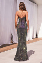 Load image into Gallery viewer, LA Merchandise LAR339 Sexy Mesh Hot Stone High Slit Prom Dress - - Dress LA Merchandise