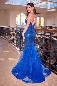 LA Merchandise LAR4006 Sequin V-Neck Long Prom Gown - - Dress LA Merchandise
