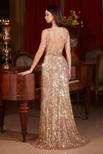 Load image into Gallery viewer, LA Merchandise LAR497 Keyhole Neck Sequin Special Occasion Dress - - Dress LA Merchandise