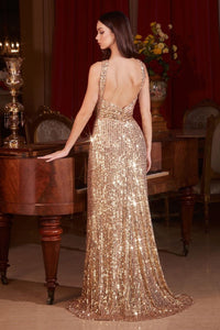 LA Merchandise LAR497 Keyhole Neck Sequin Special Occasion Dress - - Dress LA Merchandise