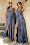 Load image into Gallery viewer, LA Merchandise LAR7469 Simple Satin Stretchy Bridesmaids Dress - - Dress LA Merchandise