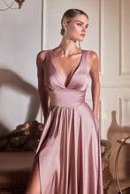 Load image into Gallery viewer, LA Merchandise LAR7469 V-Neck Satin A-Line Bridesmaid Dress - - Dress LA Merchandise