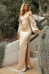 Load image into Gallery viewer, LA Merchandise LAR7482 Long Sleeve Bridesmaids Simple Long Dress - - Dress LA Merchandise