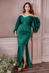 Load image into Gallery viewer, LA Merchandise LAR7482 Long Sleeve Bridesmaids Simple Long Dress - - Dress LA Merchandise