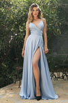 Load image into Gallery viewer, LA Merchandise LAR7485 Adjustable Spaghetti Straps Bridesmaids Dress - LIGHT BLUE - Dress LA Merchandise
