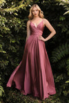 Load image into Gallery viewer, LA Merchandise LAR7485 Adjustable Spaghetti Straps Bridesmaids Dress - MAUVE ROSE - Dress LA Merchandise