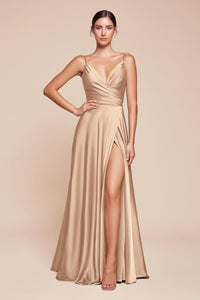 LA Merchandise LAR7485 Adjustable Spaghetti Straps Bridesmaids Dress