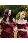 Load image into Gallery viewer, LA Merchandise LAR7492 Corset Bone Simple Bridesmaids Classy Dress - BURGUNDY - Dress LA Merchandise